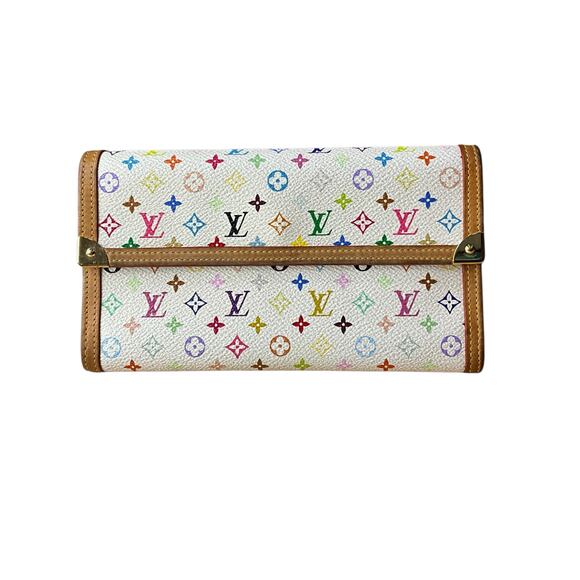 278. LOUIS VUITTON White Murakami Long Wallet - Picture 1 of 5